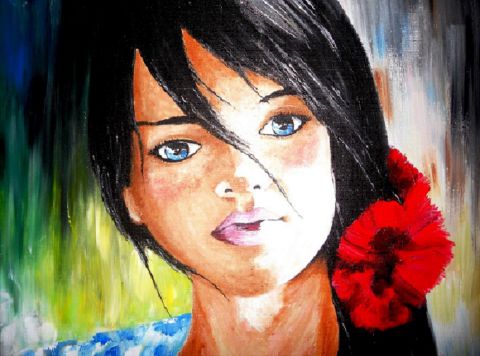 une fille en fleur ...